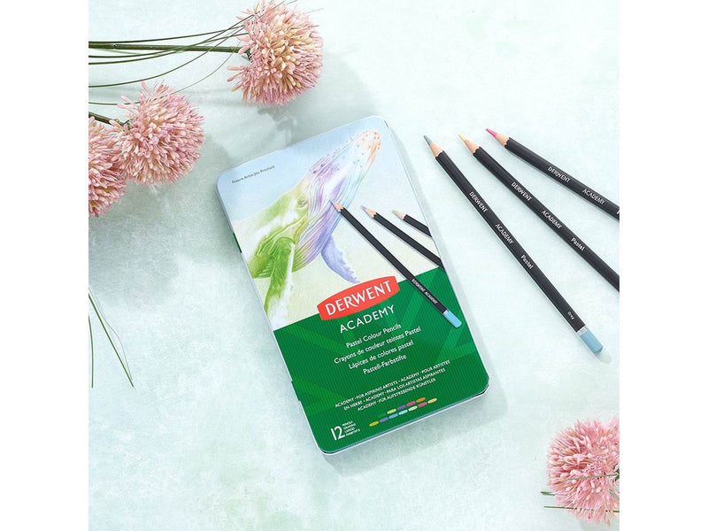 Derwent Pastel Colour Pencils 12 Tin