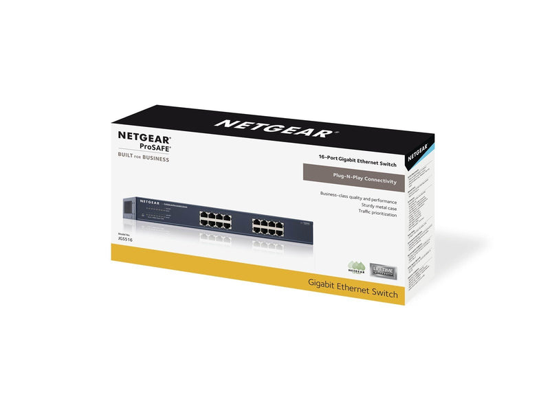 Netgear JGS516 16-Port Gigabit Ethernet Unmanaged Switch