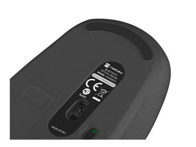 Natec Harrier 2 - mouse - 2.4 GHz Bluetooth 5.1 - black - Maus (Schwarz)