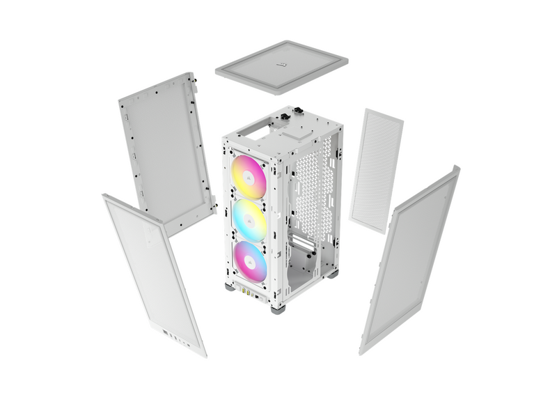 Corsair iCUE 2000D RGB AIRFLOW - White - Gehäuse - Minitower - Weiß