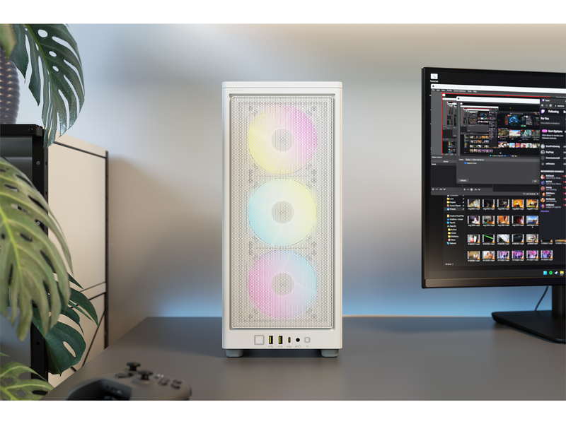 Corsair iCUE 2000D RGB AIRFLOW - White - Gehäuse - Minitower - Weiß