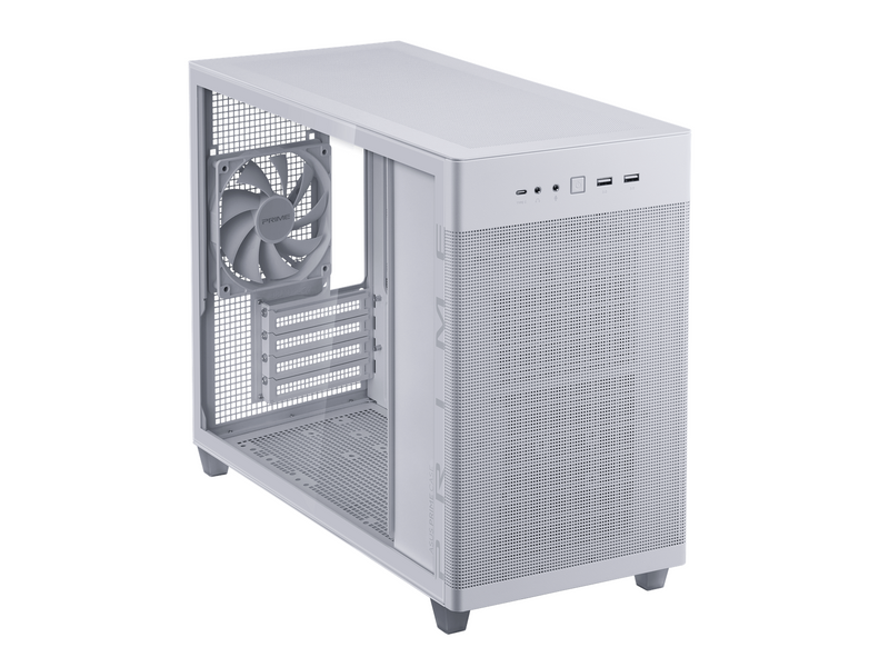 ASUS Prime AP201 Tempered Glass - White - Gehäuse - Minitower - Weiß