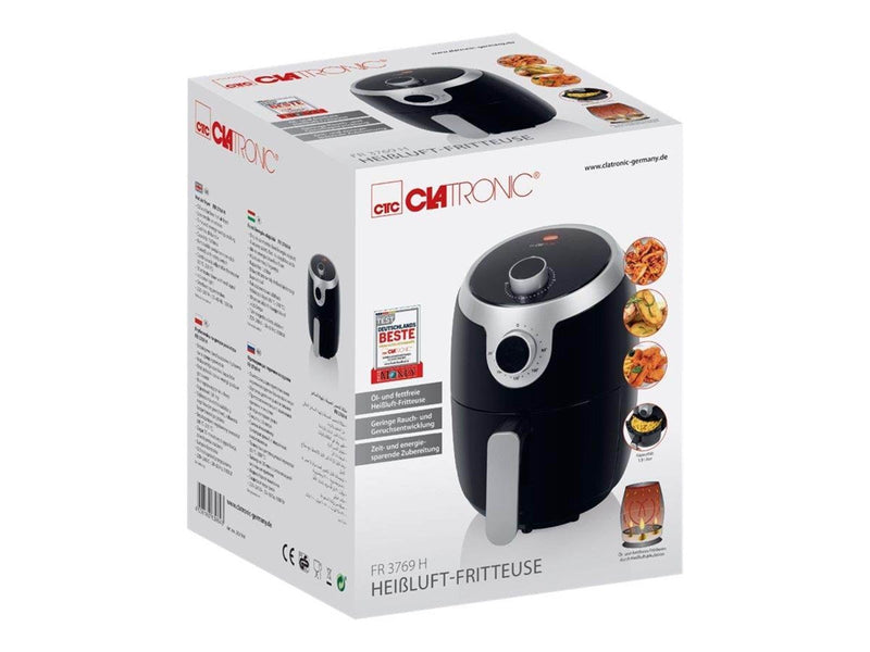Clatronic FR 3769 H - hot air fryer - black / silver