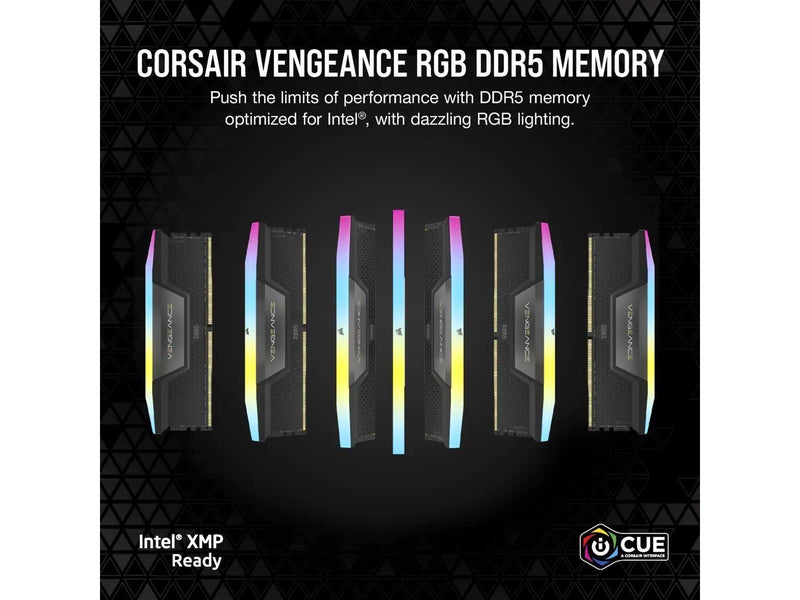 Corsair Vengeance RGB DDR5-5200 - 192GB - CL38 - Quad Channel (4 pcs) - Intel XMP - Schwarz mit RGB