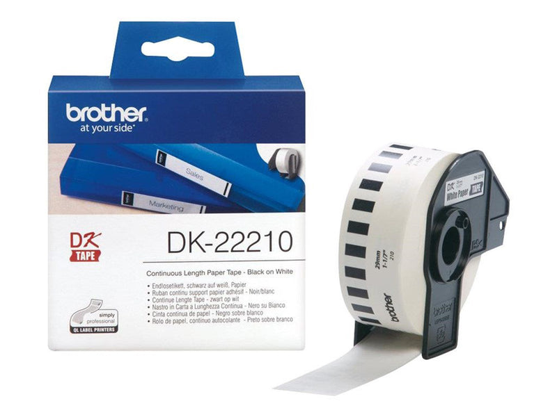 Brother DK22210 - Black on white - Roll (2.9 cm x 30.5 m)