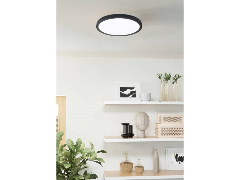 EGLO ARGOLIS-Z outdoor ceiling lamp Ø285 mm black