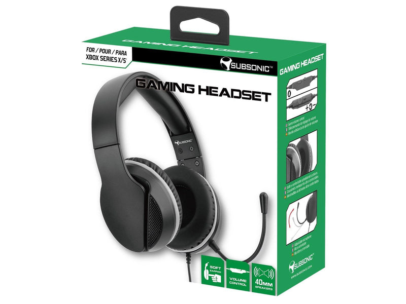 Subsonic Gaming Headset Black - Wired Headset - Microsoft Xbox Series S