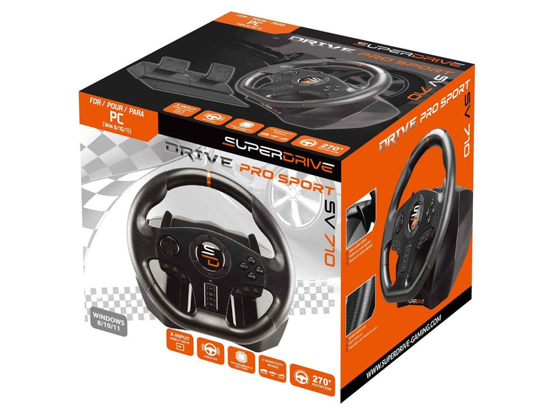 Subsonic Superdrive SV 710 Steering Wheel - Wired Wheel, gamepad and pedals set - PC