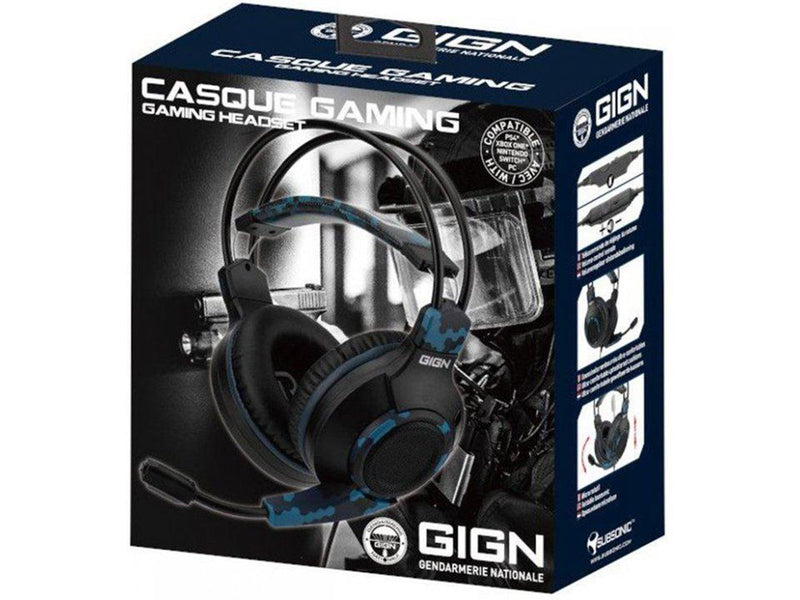 Subsonic GIGN Gaming Headset with Microphone - Wired Headset - Sony PlayStation 4