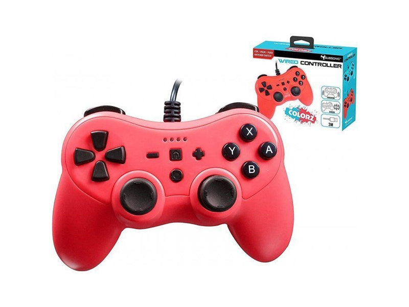 Subsonic Colours Controller Red - Wired Controller - Nintendo Switch