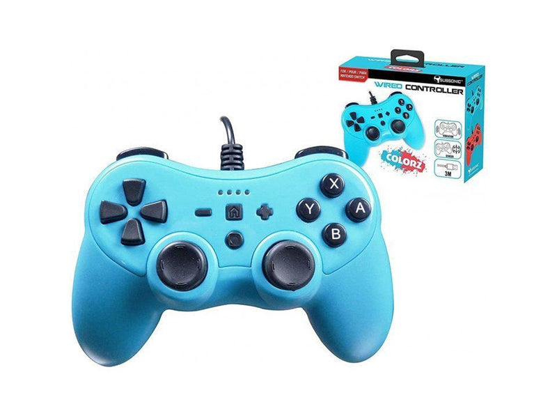 Subsonic Colours Controller Blue - Wired Controller - Nintendo Switch