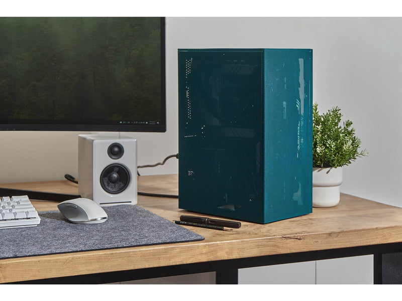 Ssupd Meshroom S V2 Mini-ITX Case - Full Mesh - Charcoal Black - PCIE 4.0 - Gehäuse - Blau