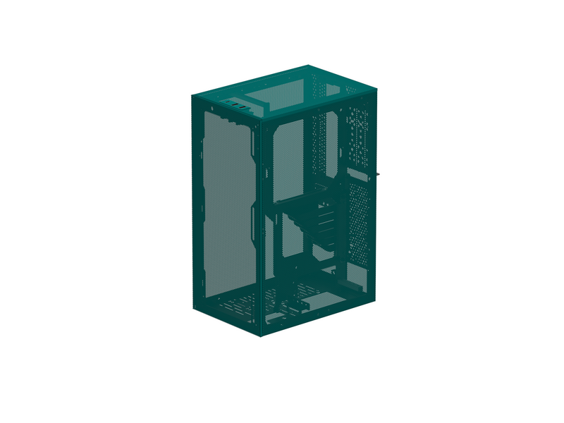Ssupd Meshroom S V2 Mini-ITX Case - Full Mesh - Charcoal Black - PCIE 4.0 - Gehäuse - Blau