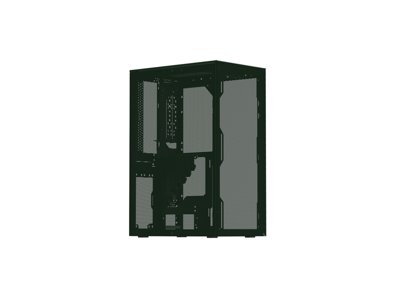 Ssupd Meshroom S V2 Mini-ITX Case - Full Mesh - Charcoal Black - PCIE 4.0 - Gehäuse - Grün
