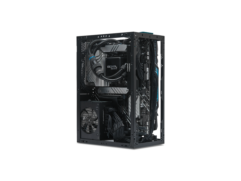 Ssupd Meshroom S V2 Mini-ITX Case - Full Mesh - Charcoal Black - PCIE 4.0 - Gehäuse - Grün