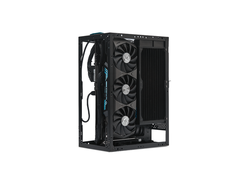 Ssupd Meshroom S V2 Mini-ITX Case - Full Mesh - Charcoal Black - PCIE 4.0 - Gehäuse - Grün
