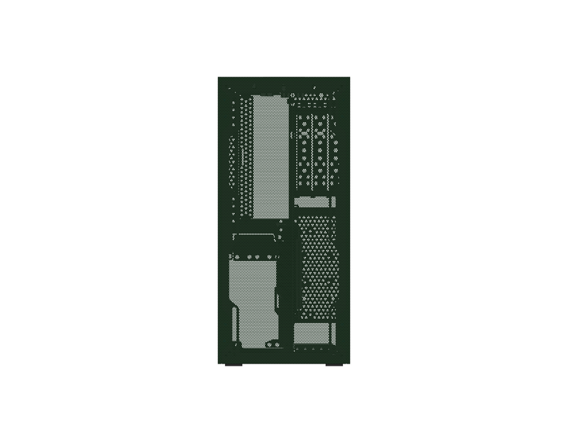 Ssupd Meshroom S V2 Mini-ITX Case - Full Mesh - Charcoal Black - PCIE 4.0 - Gehäuse - Grün