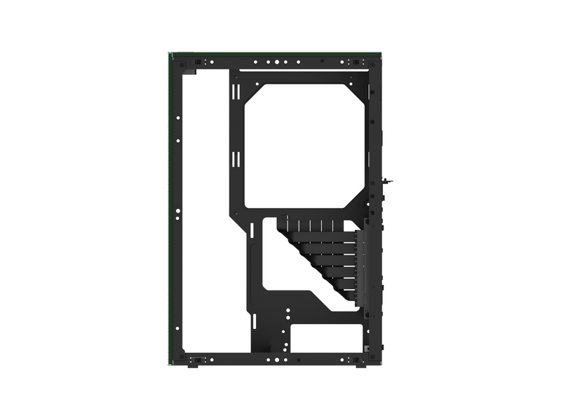 Ssupd Meshroom S V2 Mini-ITX Case - Full Mesh - Charcoal Black - PCIE 4.0 - Gehäuse - Grün
