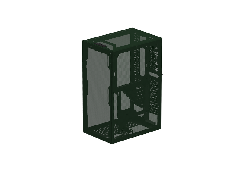 Ssupd Meshroom S V2 Mini-ITX Case - Full Mesh - Charcoal Black - PCIE 4.0 - Gehäuse - Grün