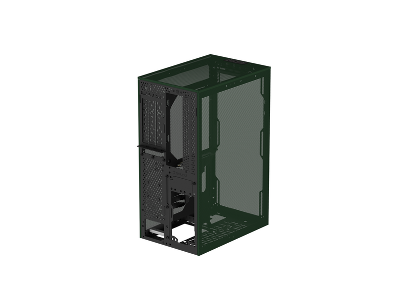 Ssupd Meshroom S V2 Mini-ITX Case - Full Mesh - Charcoal Black - PCIE 4.0 - Gehäuse - Grün