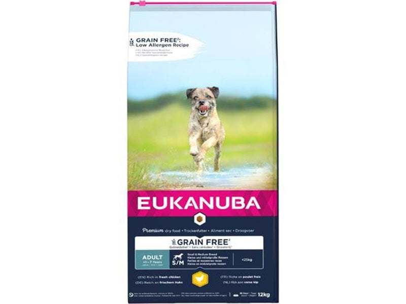 Eukanuba Adult Small/Medium Grainfree Chicken 12KG