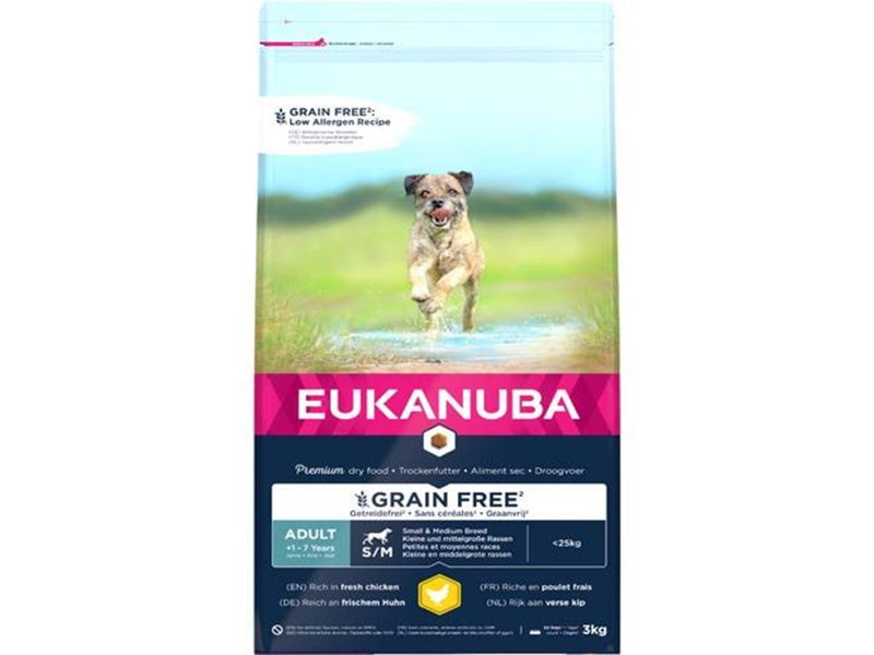 Eukanuba Adult Small/Medium Grainfree Chicken 3KG
