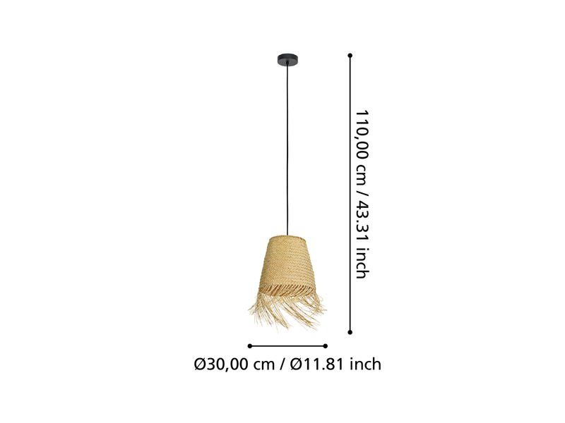 EGLO AYCLIFFE pendant light natural