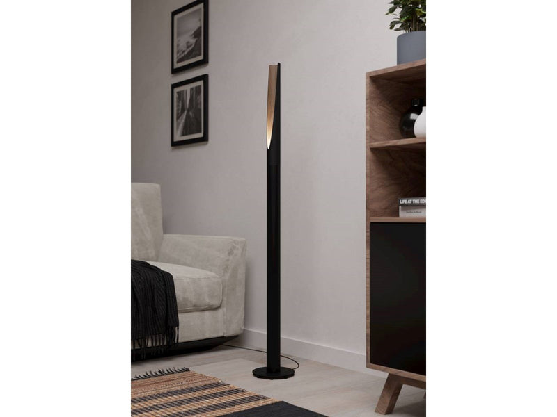 EGLO BARBOTTO floor lamp 3000K black/wood