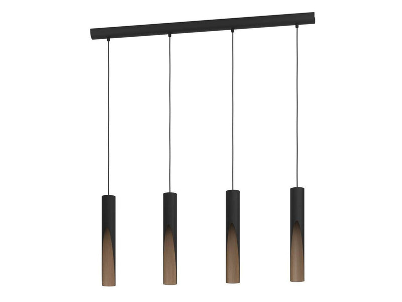 EGLO BARBOTTO long table pendant black/wood