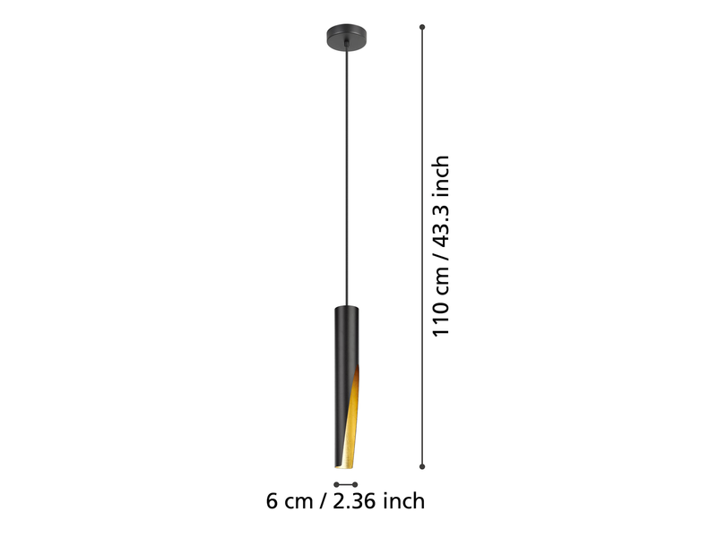 EGLO BARBOTTO pendant black/gold