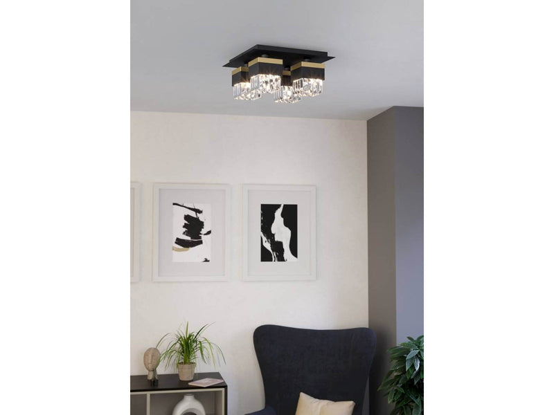 EGLO Barrancas schwarz, gold