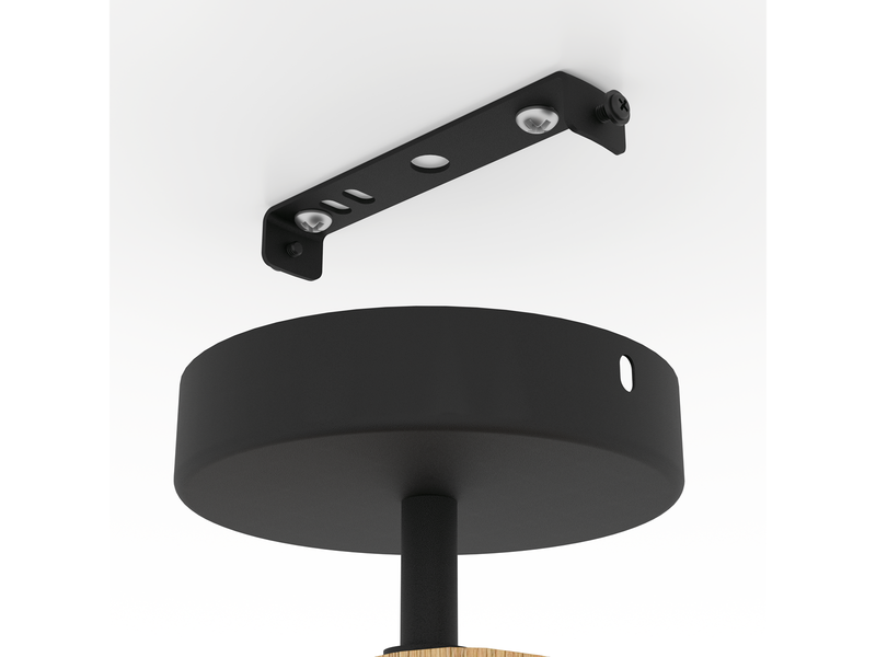 EGLO BASILDON ceiling lamp black/wood