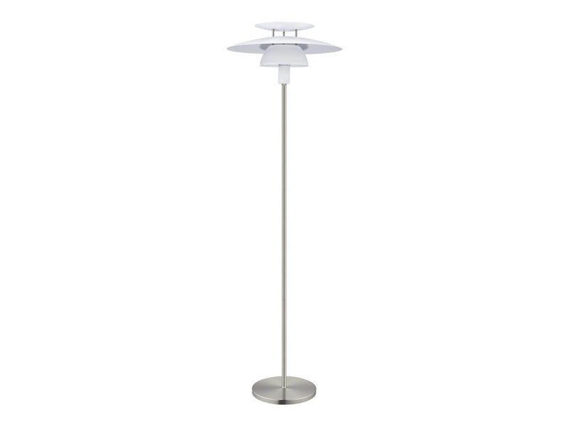 EGLO Brenda - floor lamp - E27 - white satin nickel