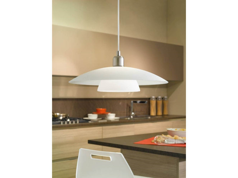 EGLO BRENDA pendant lamp Ø395 mm white/brushed steel