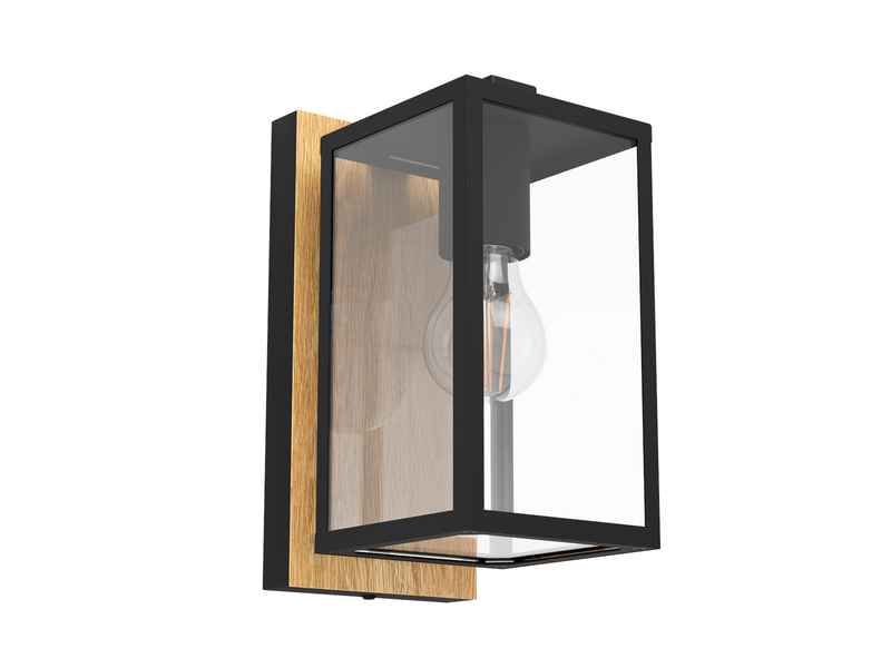 EGLO BUDRONE outdoor wall lamp black/brown
