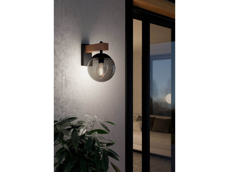 EGLO BUFALATA wall lamp black/brown