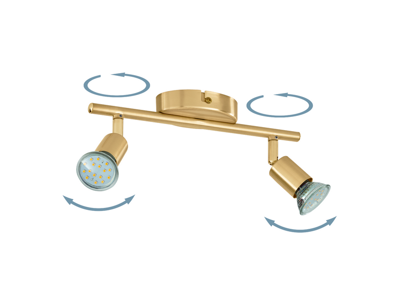 EGLO BUZZ LED spot rail 2L brushed brass