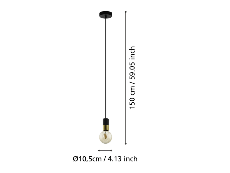 EGLO CALARI pendant black/brass
