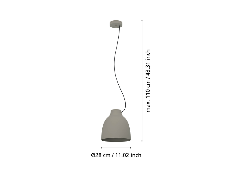 EGLO CAMASTRA pendant black/white