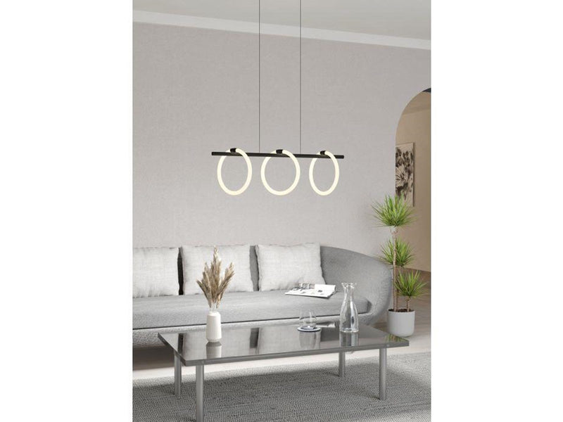 EGLO CARANACOA LANGBORD 3L SORT/HVID