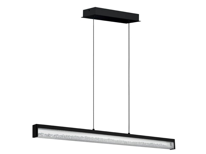 EGLO CARDITO long table pendant black/crystal