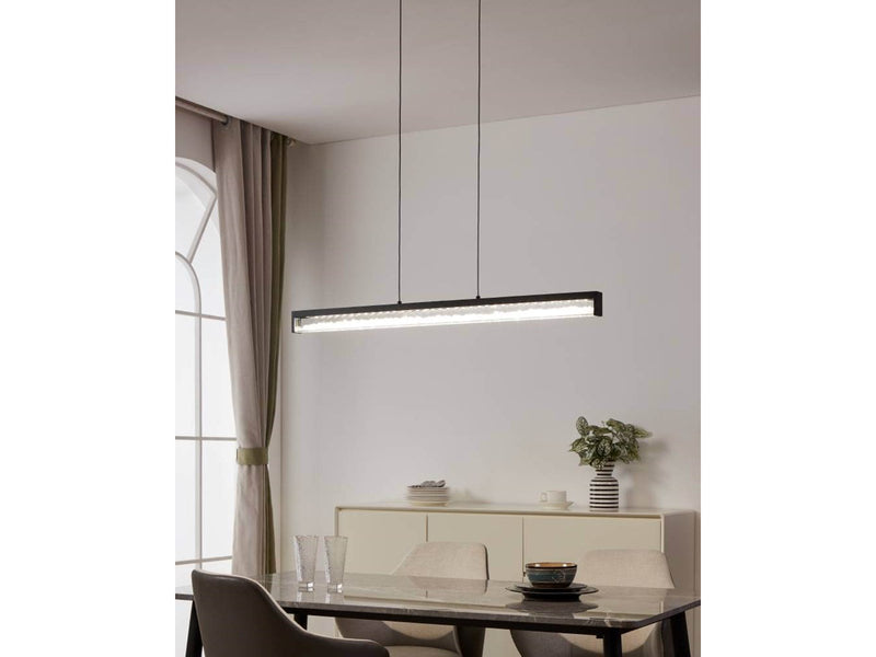 EGLO CARDITO long table pendant black/crystal