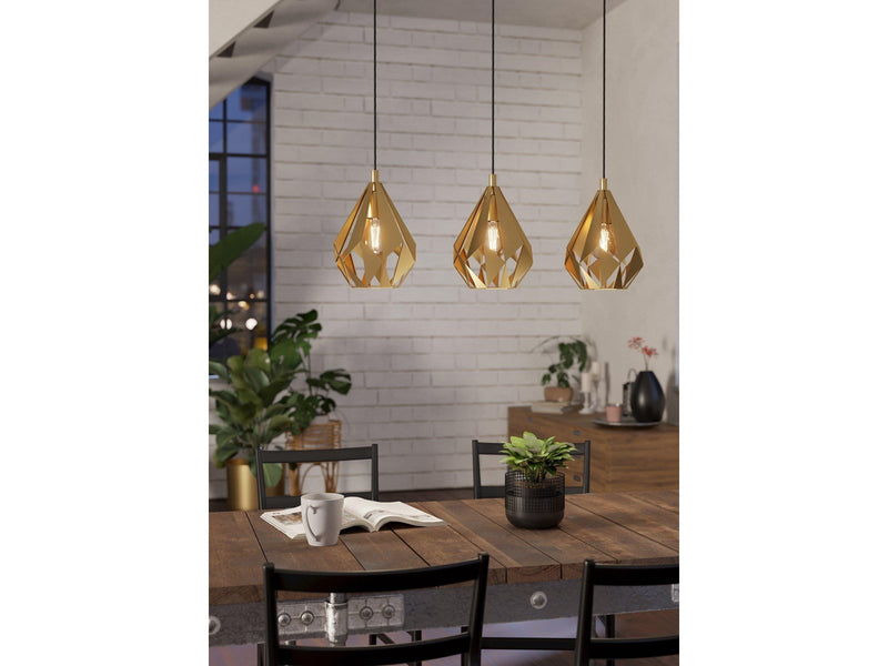 EGLO CARLTON LANGBORD 3XE27 GULD