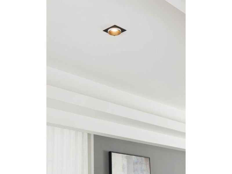 EGLO CAROSSO INDBYG. GU10 93X93 SORT/HVID