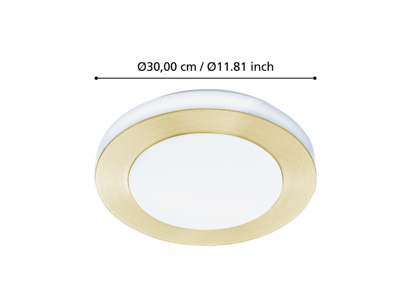 EGLO LED CARPI wall/ceiling lamp white/brushed brass