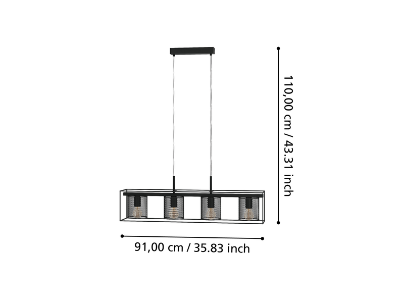 EGLO Catterick schwarz