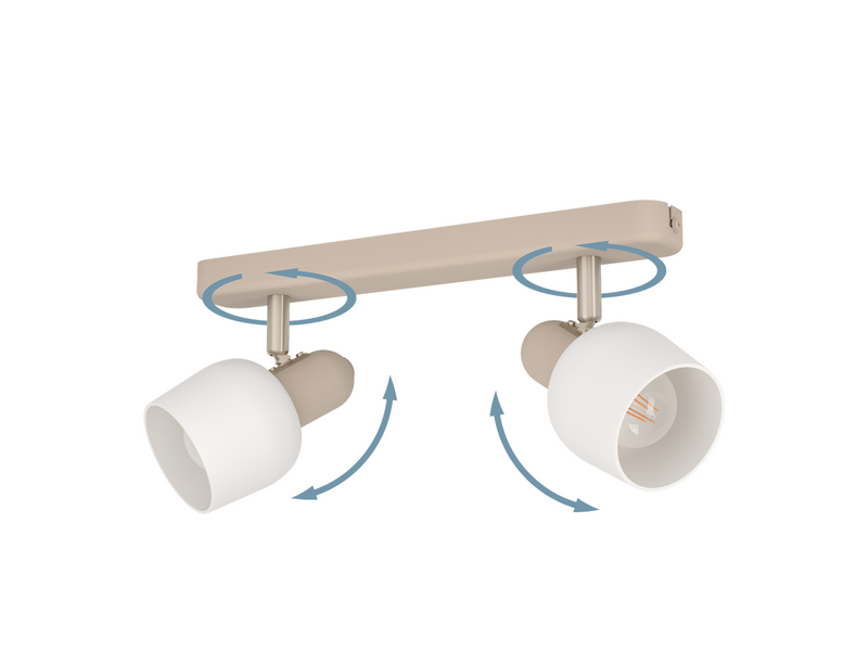 EGLO CORATO spot rail 2L sand/white