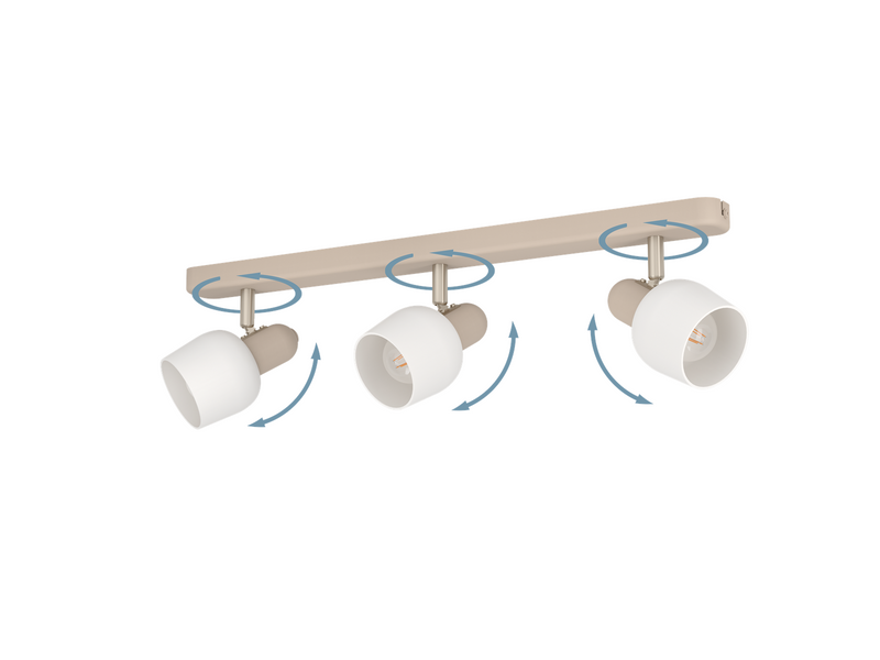 EGLO CORATO spot rail 3L sand/white