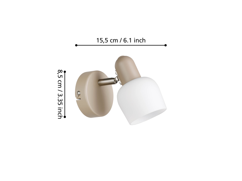 EGLO Corato sandfarben, nickel-matt