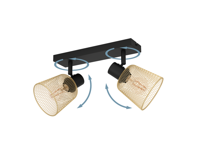 EGLO COSLADA spot rail 2L black/brass